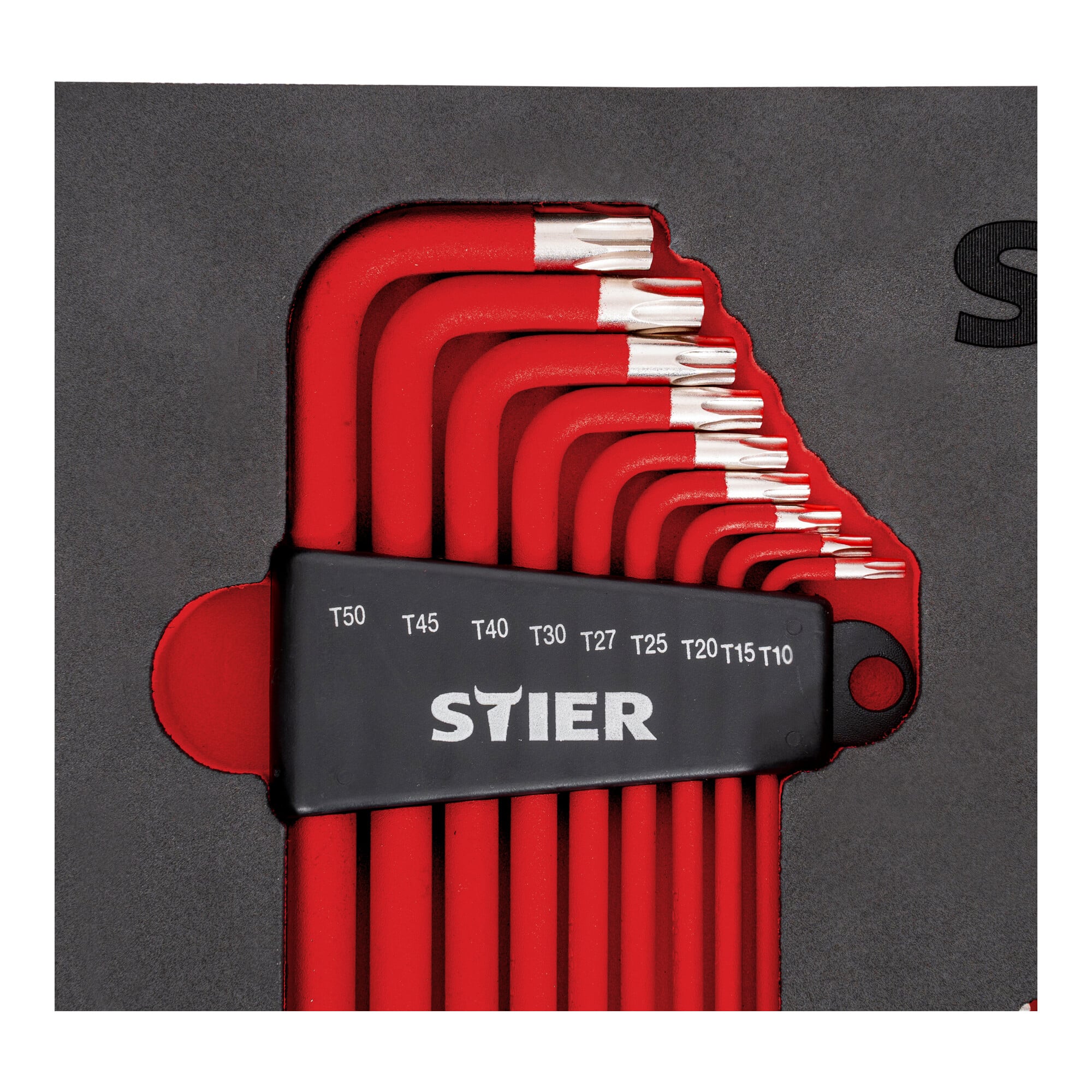 STIER Allen key set 6KT/TX 18-piece in soft foam insert (EVA)