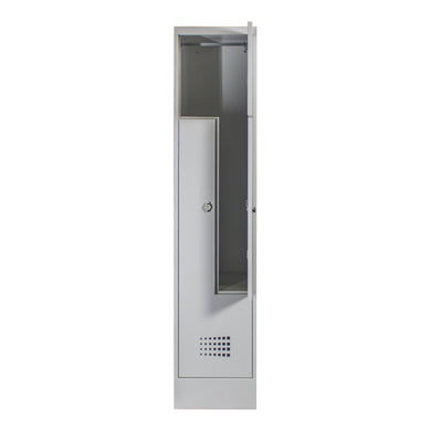 STIER Z-locker Premium with base 2 compartments turn lock light grey