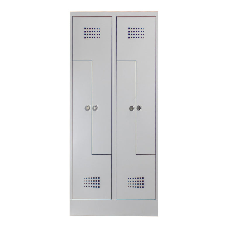 STIER Z-locker Premium with base 4 compartments turn lock light grey