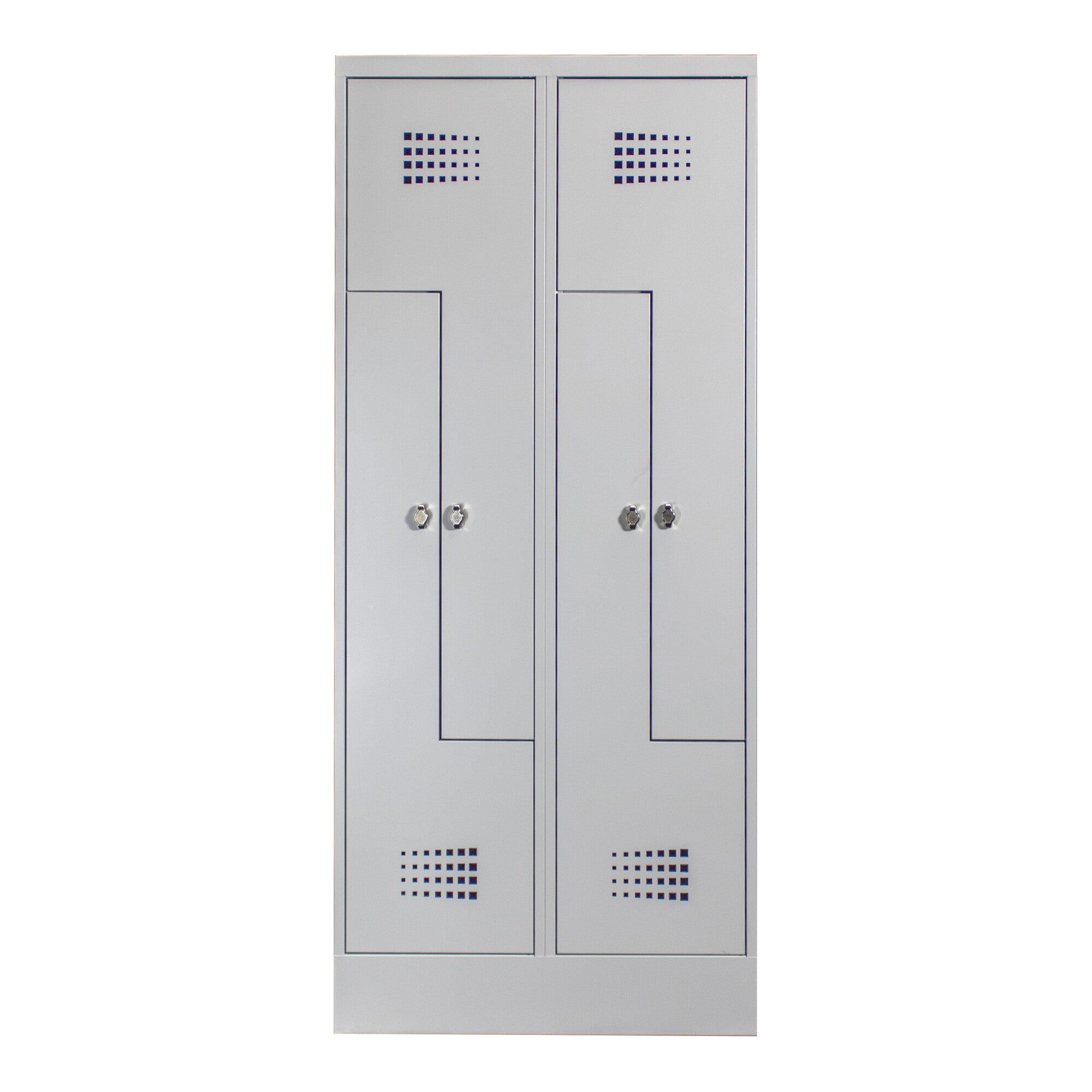 STIER Z-locker Premium with base 4 compartments turn lock light grey