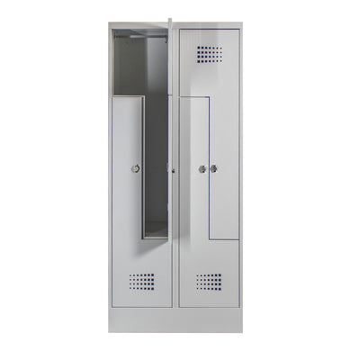 STIER Z-locker Premium with base 4 compartments turn lock light grey
