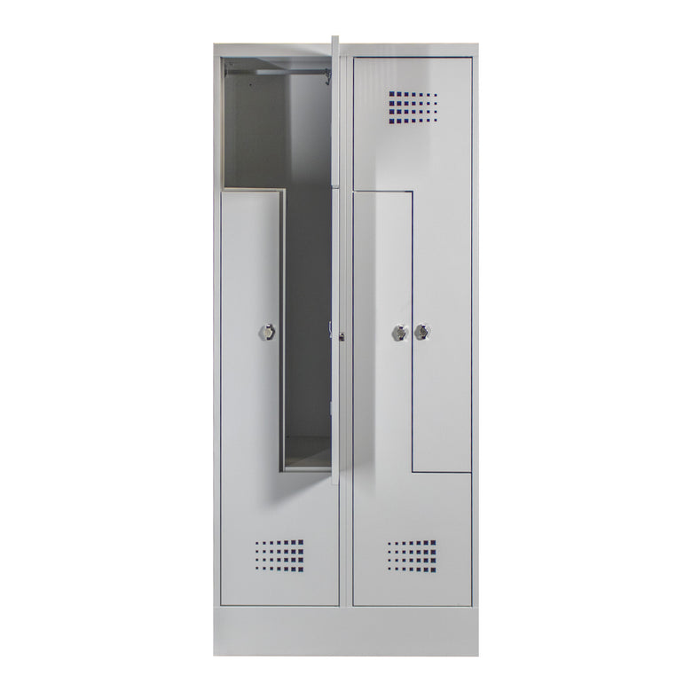 STIER Z-locker Premium with base 4 compartments turn lock light grey