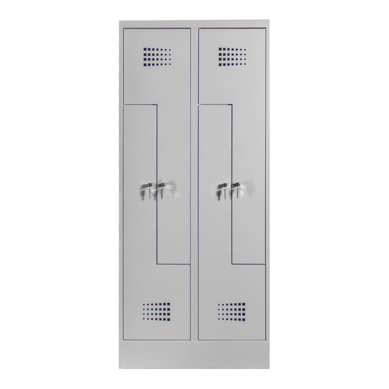 STIER Z-locker Premium with base 4 compartments cylinder lock light grey