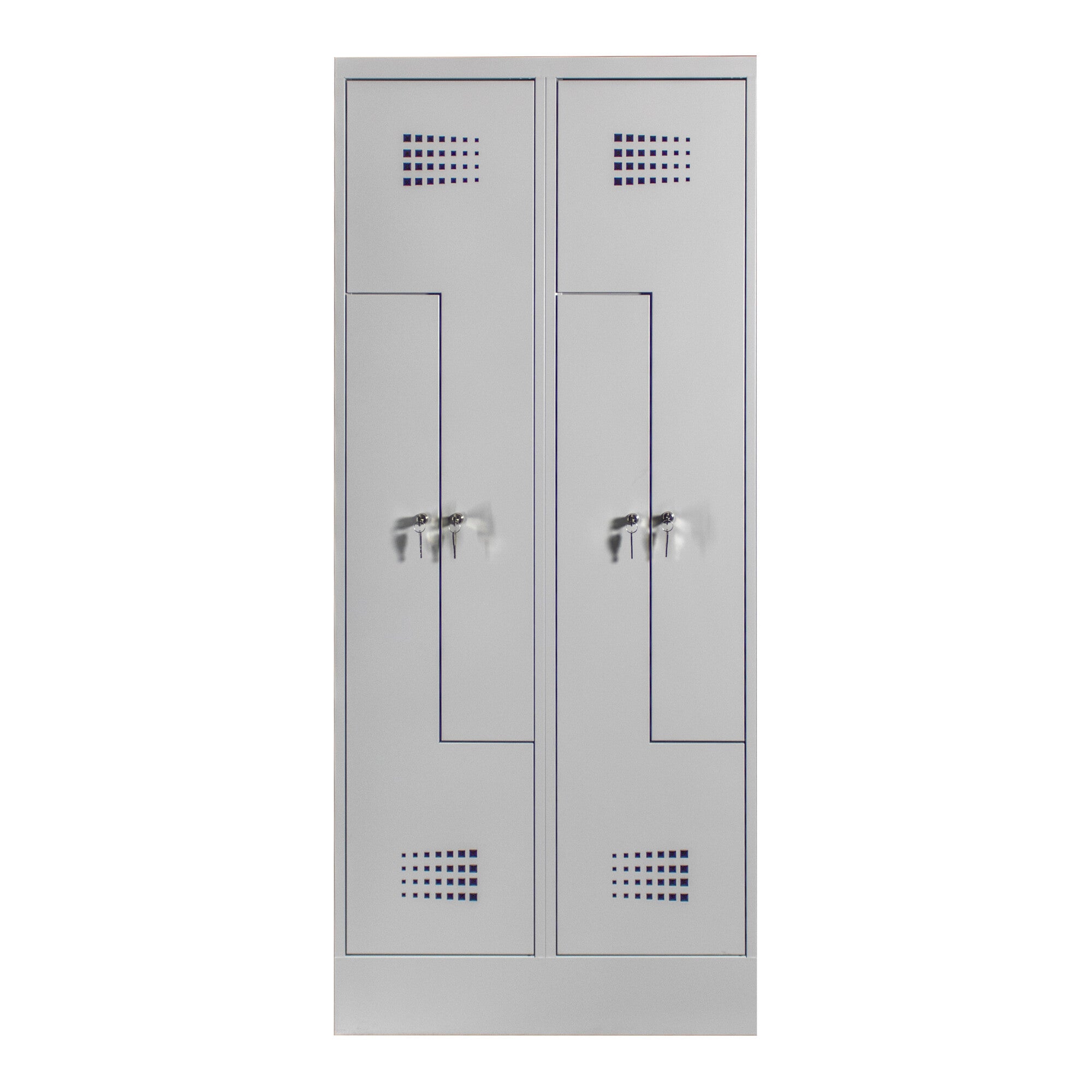 STIER Z-locker Premium with base 4 compartments cylinder lock light grey