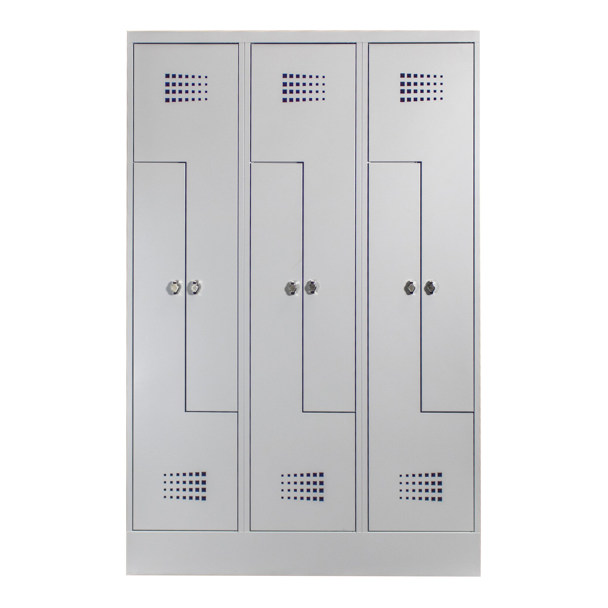STIER Z-locker Premium with base 6 compartments turn lock light grey