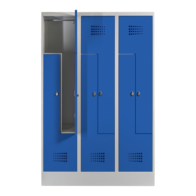 STIER Z-locker Premium with base 6 compartments turn lock