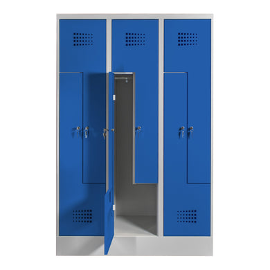 STIER Z-locker Premium with base 6 compartments cylinder lock
