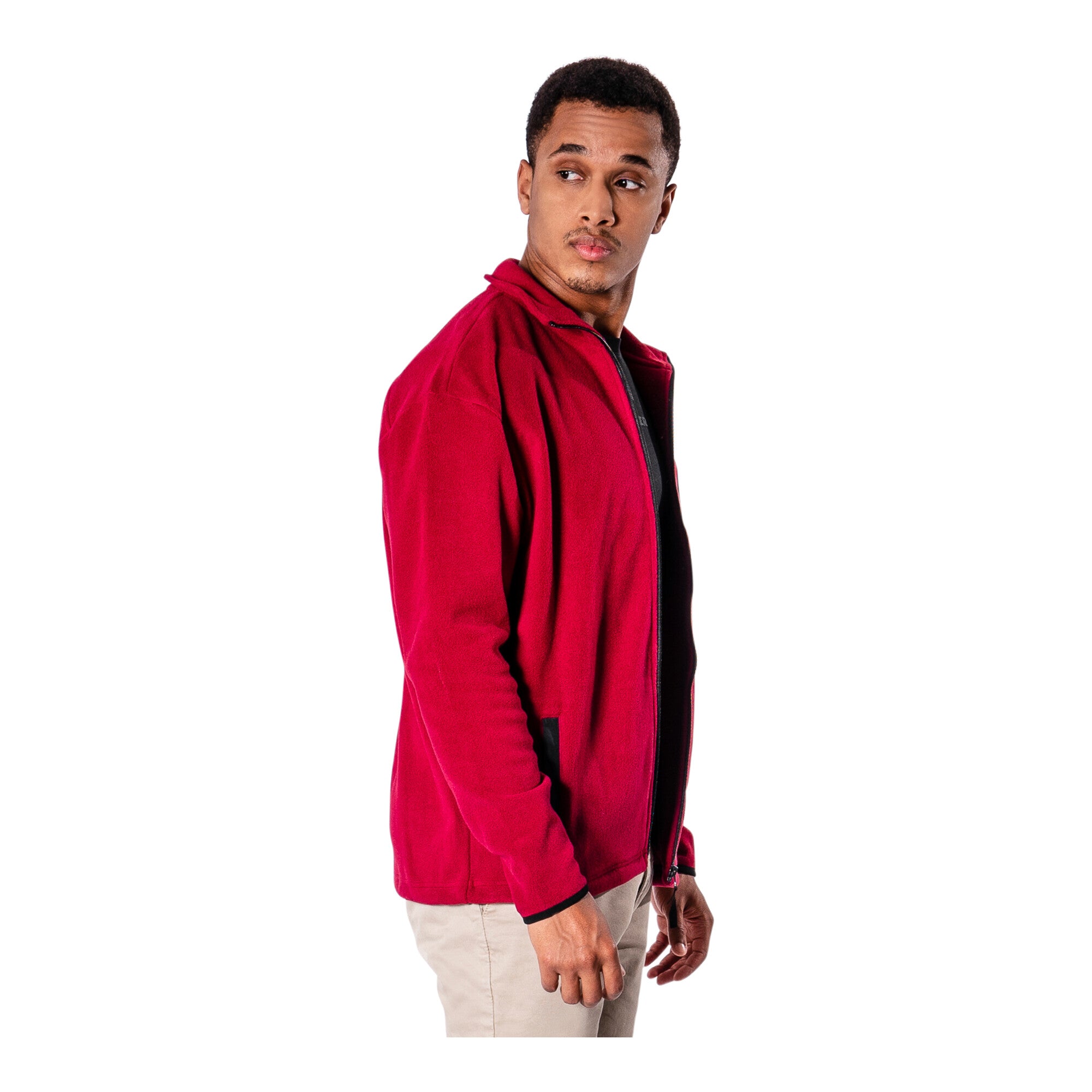 STIER Zip Fleece M Deep Red