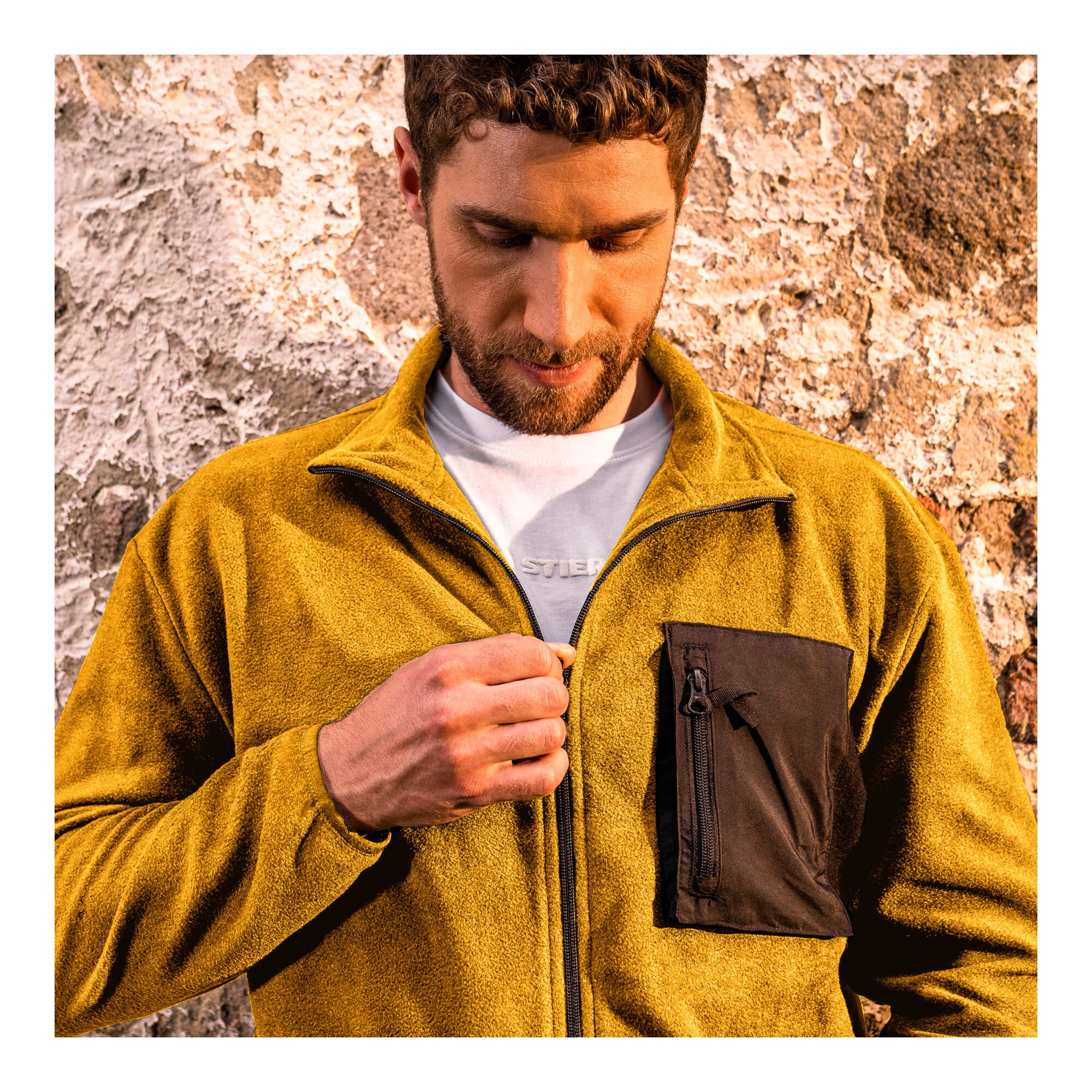 STIER Zip Fleece M Golden Brown