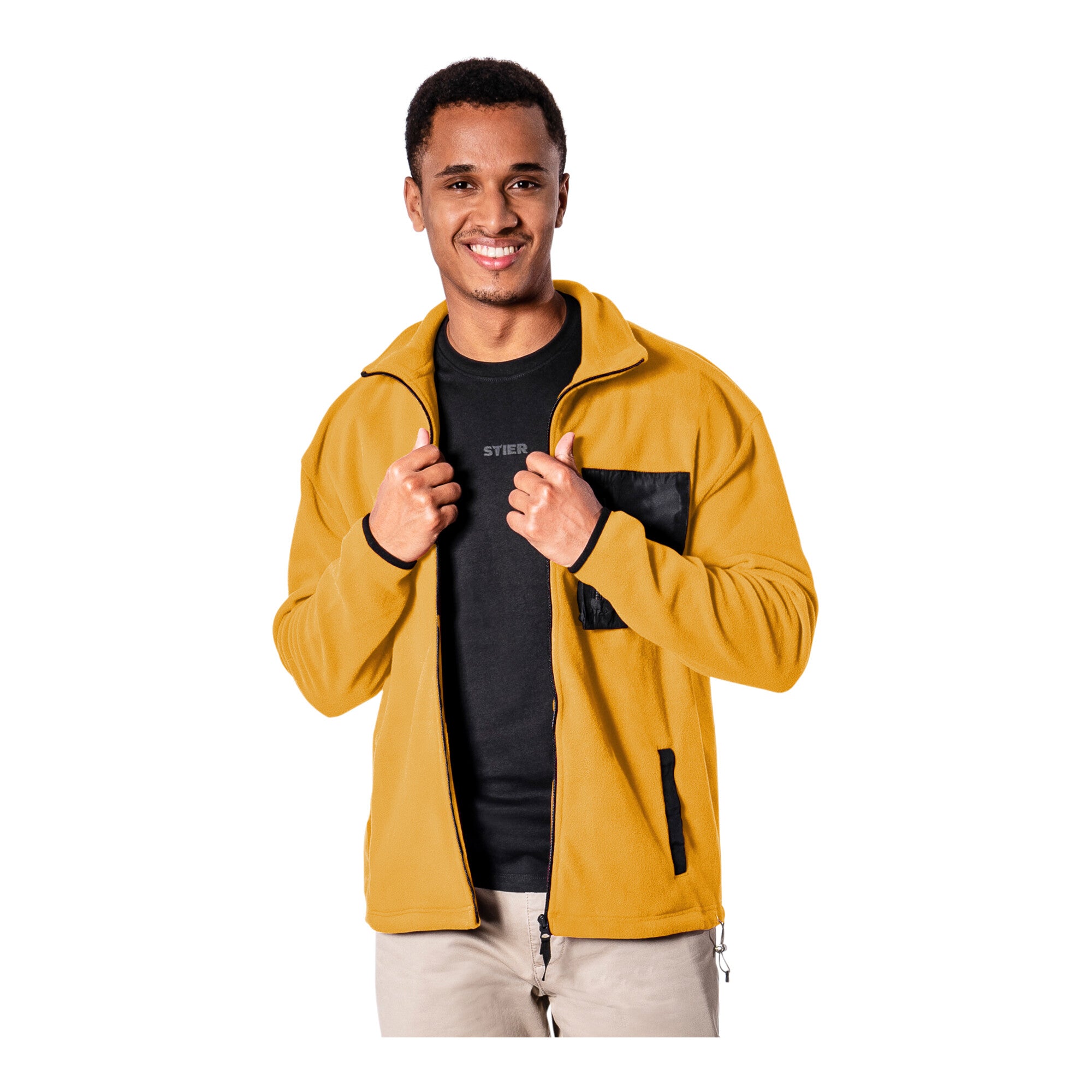 STIER Zip Fleece S Golden Brown
