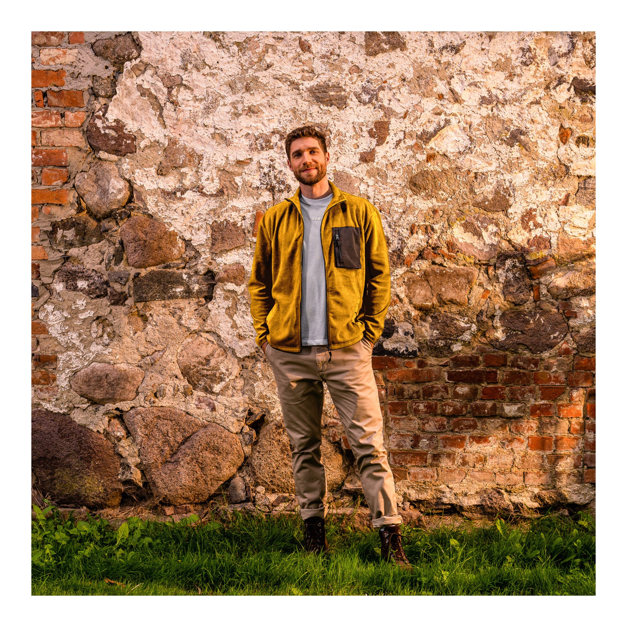 STIER Zip Fleece S Golden Brown