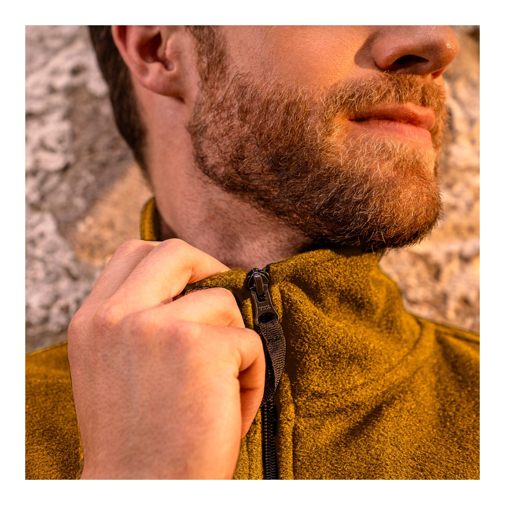 STIER Zip Fleece S Golden Brown