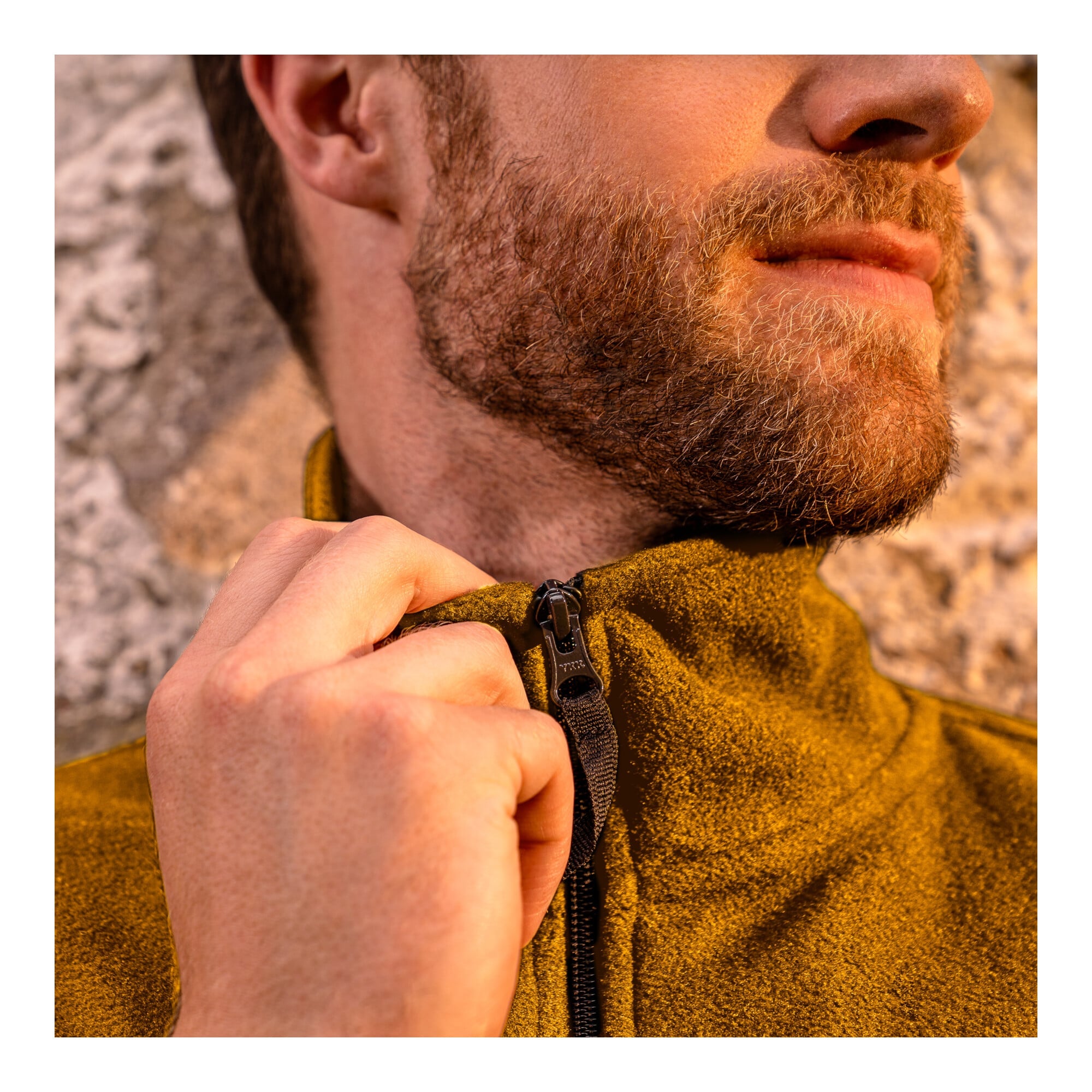 STIER Zip Fleece S Golden Brown