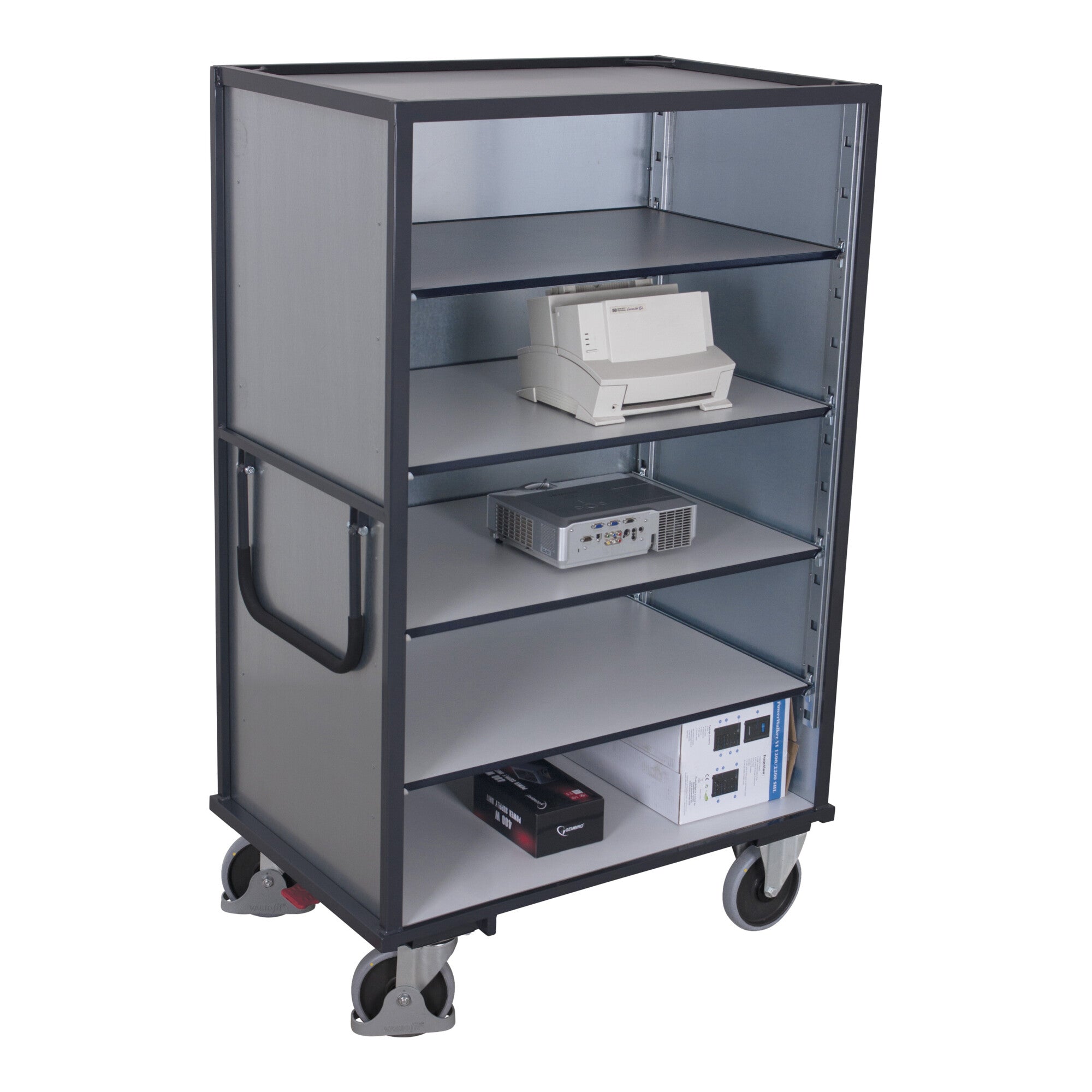 VARIOfit ESD Etagenwagen fest verschweißt 1.045 x 685 mm Stahlblechwände