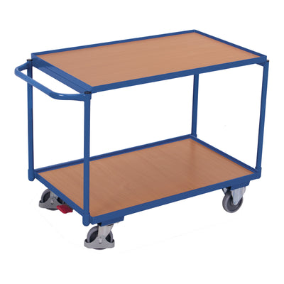 VARIOfit Tischwagen mit 2 Ladeflächen 985 x 595 mm Schiebegriff waagerecht