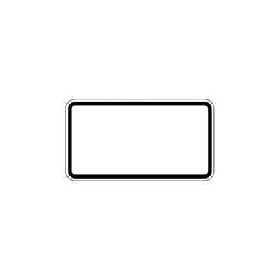Zusatzschild blanko, 231x420mm Grund weiß - Rand schwarz RAL-Gütezeichen Folie
