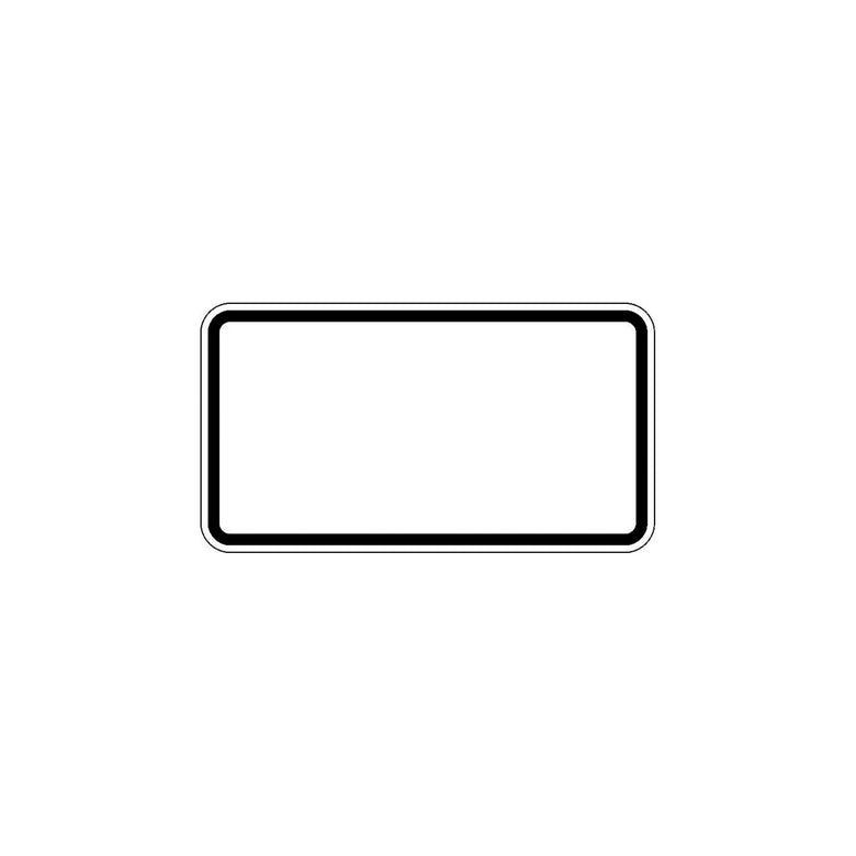 Zusatzschild blanko, 231x420mm Grund weiß - Rand schwarz RAL-Gütezeichen Folie